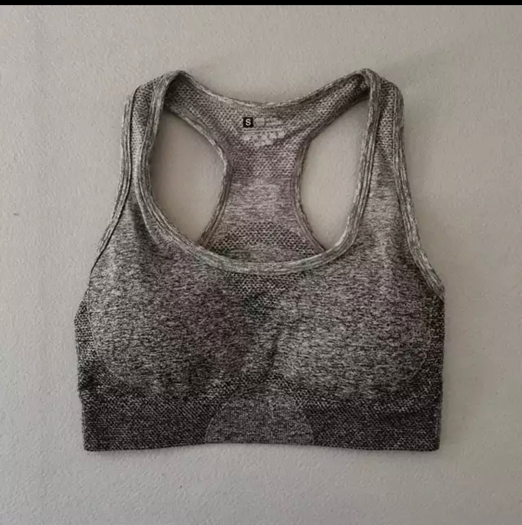 LOVE ME OMBRE SPORT BRA/ CHARCOAL (FINAL SALE)